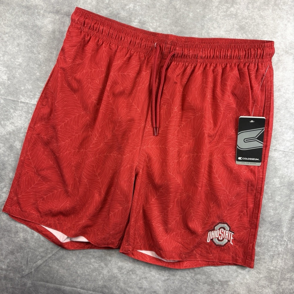 Ohio State Buckeyes Swim Trunks Mens L Red Hawaiian Sample Rare College NEW